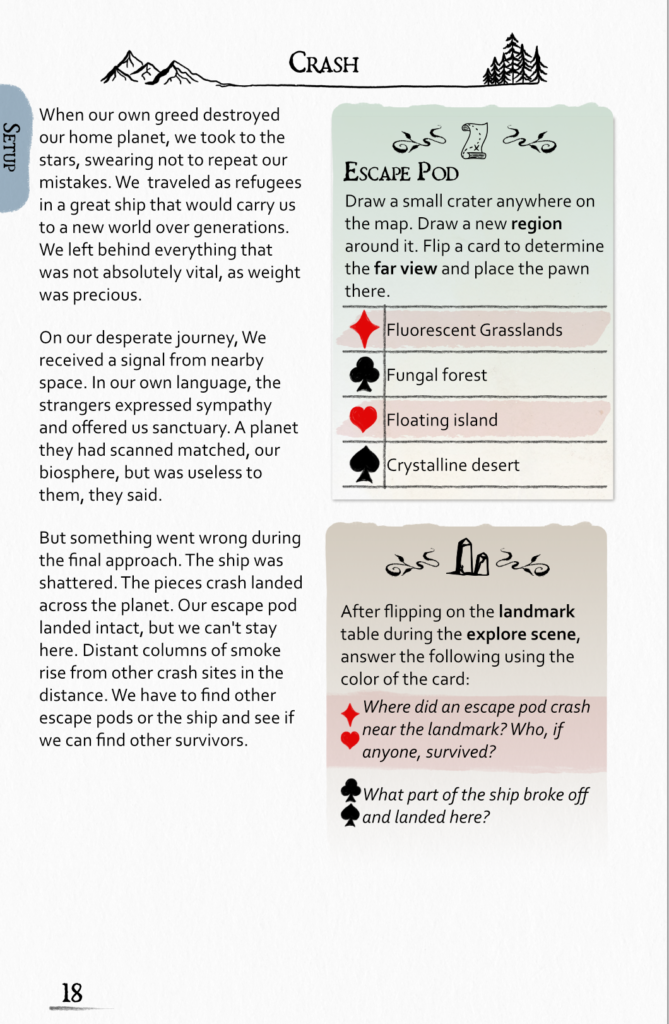 "Crash" scenario, detailing 