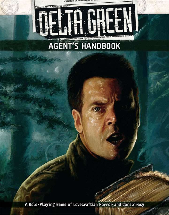 The cover of Delta Green Agent's handbook: A role-playing game of lovecraftian horror and conspiracy.